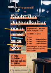 FIFS Jugendturnier Nachtfrequenz 2021 Plakat