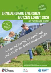 Plakat Förderprogramm "Erneuerbare Energien in Privathaushalten"