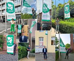 Flaggenaktion Mayors for Peace - Bürgermeister für den Frieden