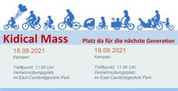 Plakat Kidical Mass - eine Veranstaltung der Bürgerinitiative Kempen