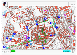 Lageplan Straßensperrung St. Martinszug am 10. November 2021