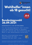 Plakat Wahlfer*innen gesucht!